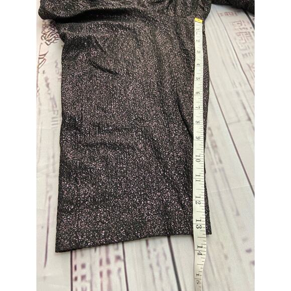 Lane Bryant Surplice Ombre Foil Dress Womens 26 Faux Wrap Elastic Waist Sparkle - Picture 8 of 12
